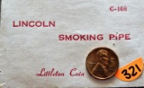 1966 Lincoln Cent Smoking Pipe