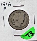 1916-P Barber Quarter