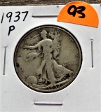 1937-P Liberty Walking Half Dollar