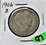 1906-D Barber Half Dollar