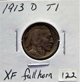 1913-D T1 Buffalo Nickel