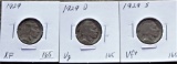 1929P/D/S  Buffalo Nickels