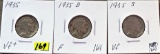 1935 P/D/S Buffalo Nickel