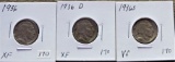 1936 P/D/S Buffalo Nickel