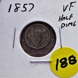 1857 Seated Half Dime