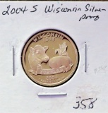 2004-S Silver Proof Wisconison Quarter