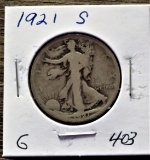 1921-S Walking Liberty Half