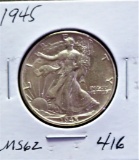 1945 Walking Liberty Half