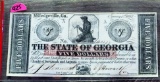 1862 $5 State of Bank of Georgia - Milledgeville