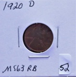 1920-D Lincoln Cents