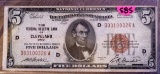 1929 $5 National Currency - Cleveland