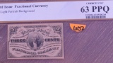 3 Cent Third Issue Fractional Currency