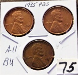 1935 P/D/S Lincoln Cent