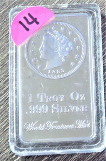 (2012) 1 Troy oz .999 Silver Bar
