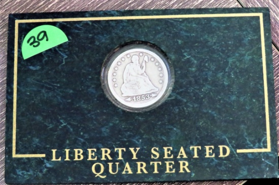 1853 Liberty Seated Quarter
