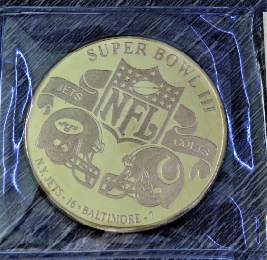 Super Bowl III - Jets Vs Colts Token Coin