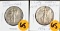1936S 1943 S Walking Liberty Halves