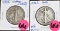 1936S 1943 S Walking Liberty Halves