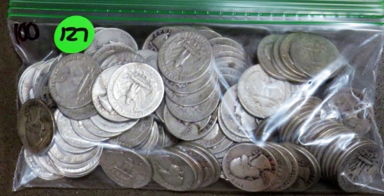 100 Silver Washington Quarters