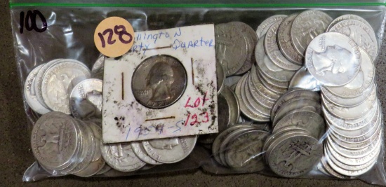 100 Silver Washington Quarters