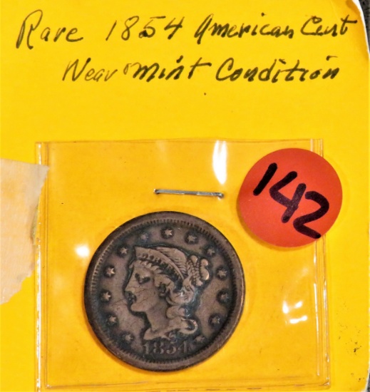 1854 Large Cent
