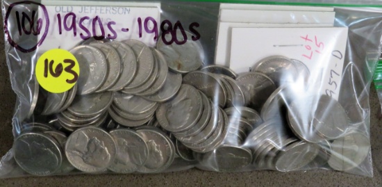 106 1950s-1980s Jefferson Nickels