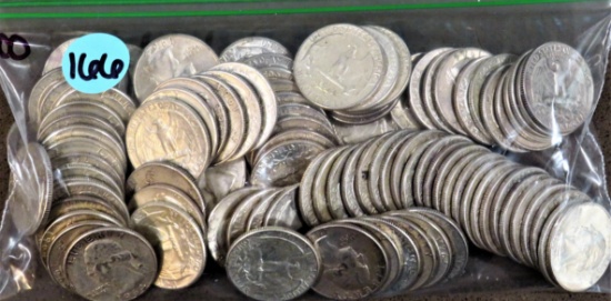 100 Silver Washington Quarters