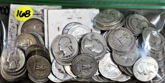 100 Silver Washington Quarters