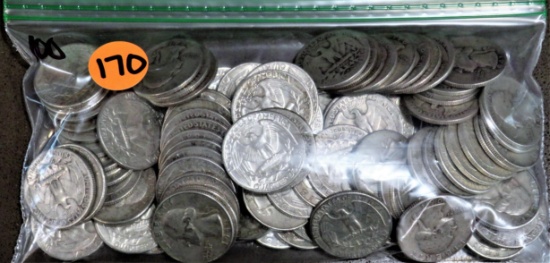 100 Silver Washington Quarters