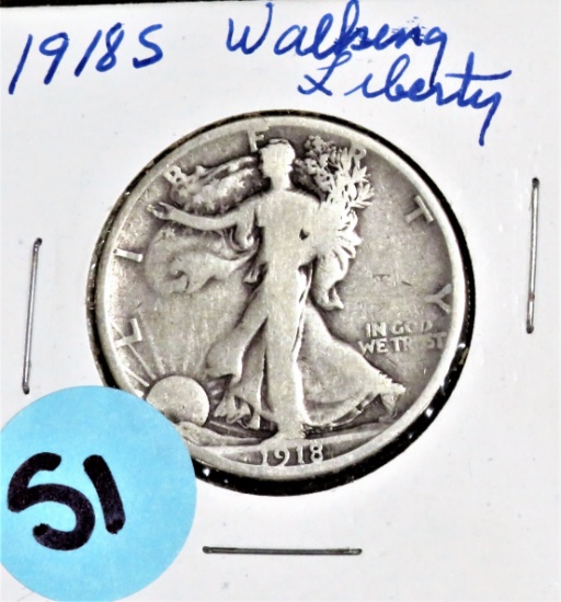 1918 S Walking Liberty Half