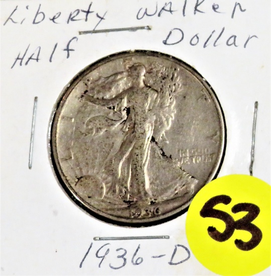 1936D Walking Liberty Half