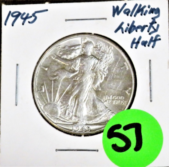 1945 Walking Liberty Half