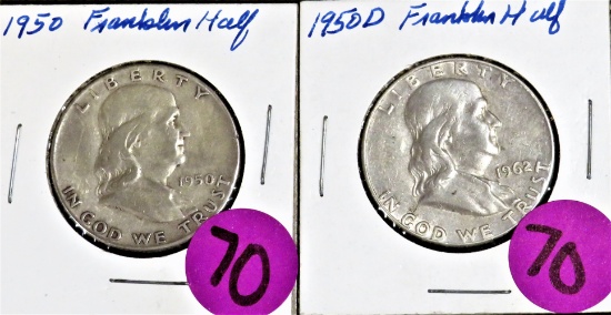 1950 PD Franklin Halves