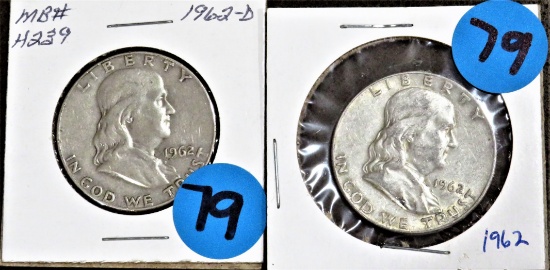 1962, 1962D Franklin Halves
