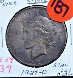 1927-D Peace Silver Dollar