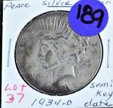 1934-D Peace Silver Dollar