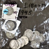 14 1945 1-1946 Walking Liberty Halves