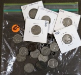 6 Buffalo Nickels  plus 9 Jefferson Nickels