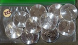 10 2014 Elizabeth II 5 Dollar  Silver Canadian Coins 1 OZ Each