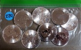 8 2014 Elizabeth II 5 Dollar Silver Canadian Coins 1 0Z