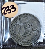 1858 Mexican Silver Dollar