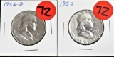 1952 PD Franklin Halves