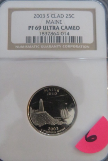 200-3 Clad Maine State 25 Cent
