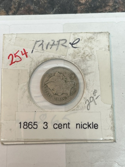 1865 3 Cent Nickel - G
