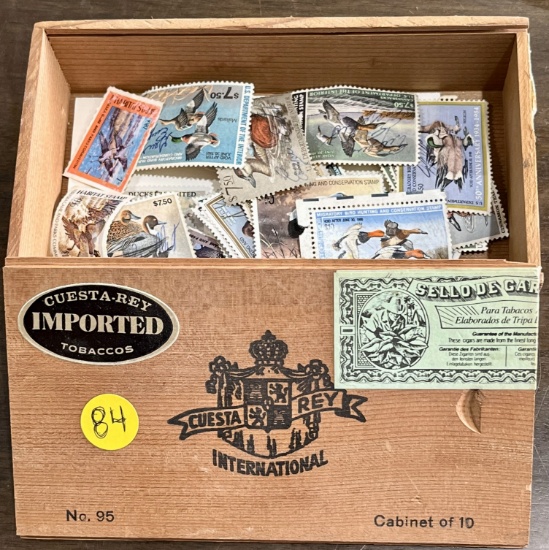 Nebraska Habitat and Migratory Stamps in Cigar Box Art, Antiques
