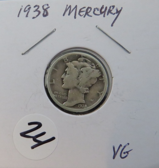 1938- Mercury Dime
