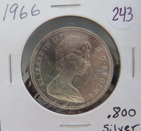 1966- Canada Silver Dollar- Uncirculated