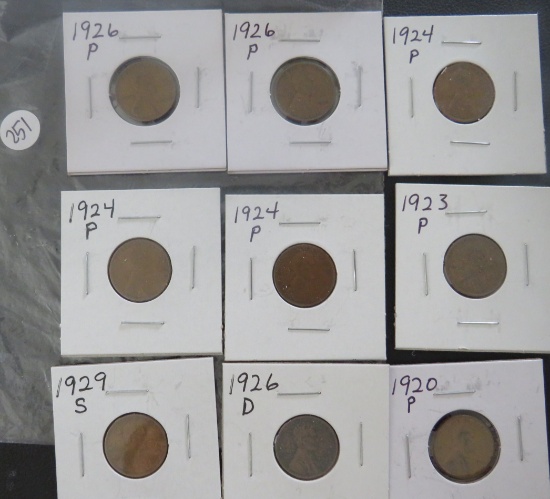 1920's- (25) Lincoln Wheat Cents