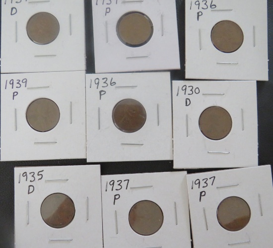 1930's- (30) Lincoln Wheat Cents