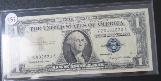 1957-B US 1 Dollar Silver Certificate